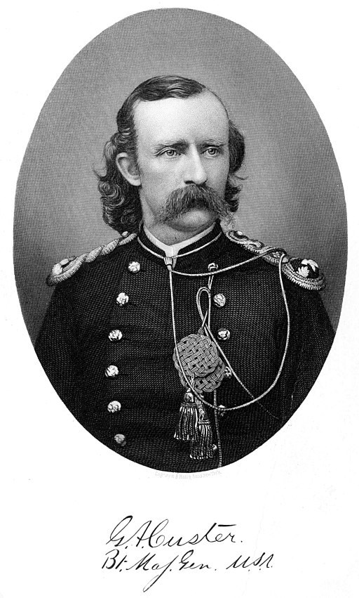 Major-General George A. Custer. By Elizabeth Bacon Custer, 1877. Public domain. 