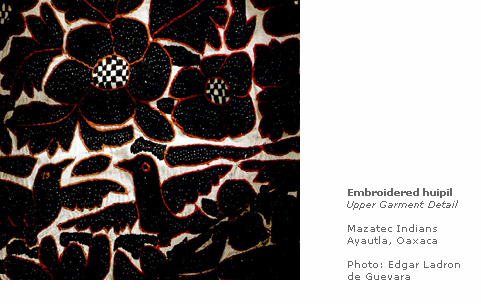 Embroidered huipil